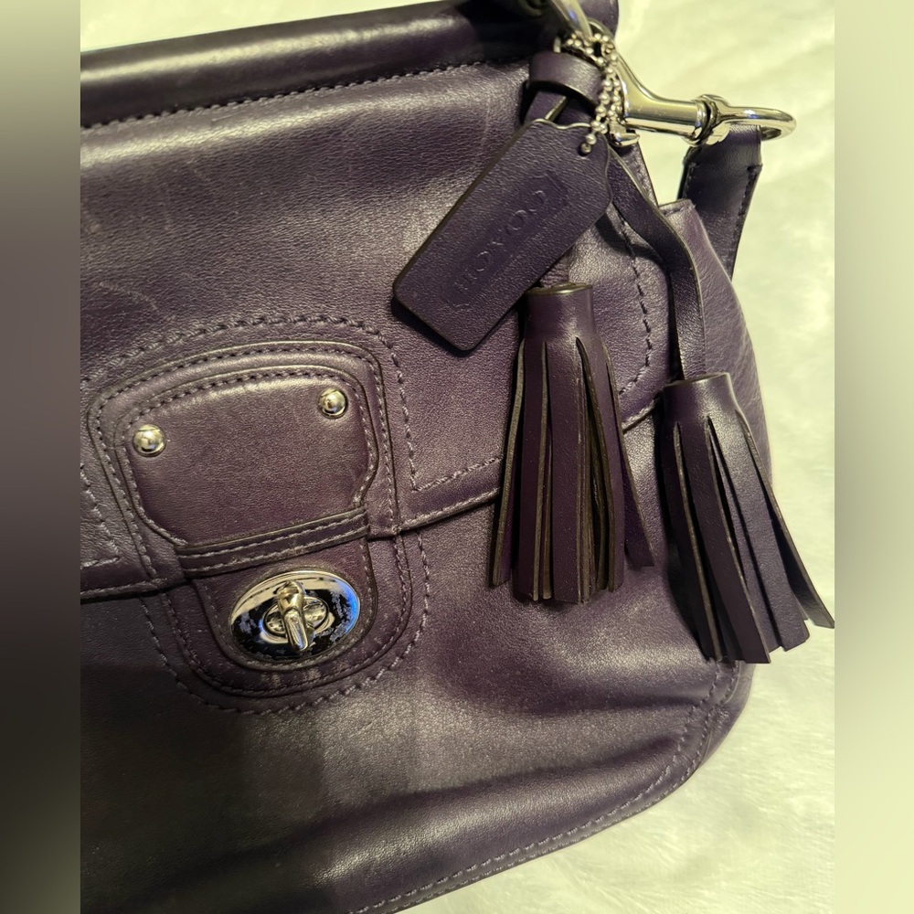 Vintage Coach Purple Women's Bag - Picture 4 of 11
